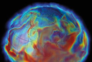 Depiction of specific atmospheric humidity on June 17, 1993.